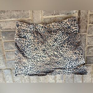 GAP Animal Print Denim Skirt